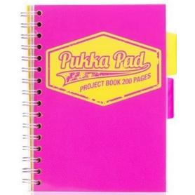Notes A5 na spirali 200k PUKKA PAD Project Book - 8418-NEO - Różowy