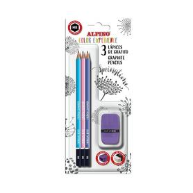 Ołówki - zestaw ALPINO zestaw HB do rysowania Color Experience + temperówka z gumką zestaw