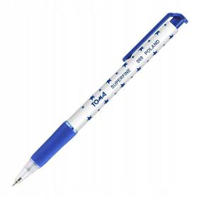 Długopis TOMA 069 SUPERFINE  automatyczny niebieski
