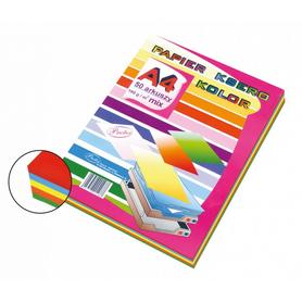 Papier A4 kolor 100 arkuszy PROTOS  mix kolorów, intensywny  160g