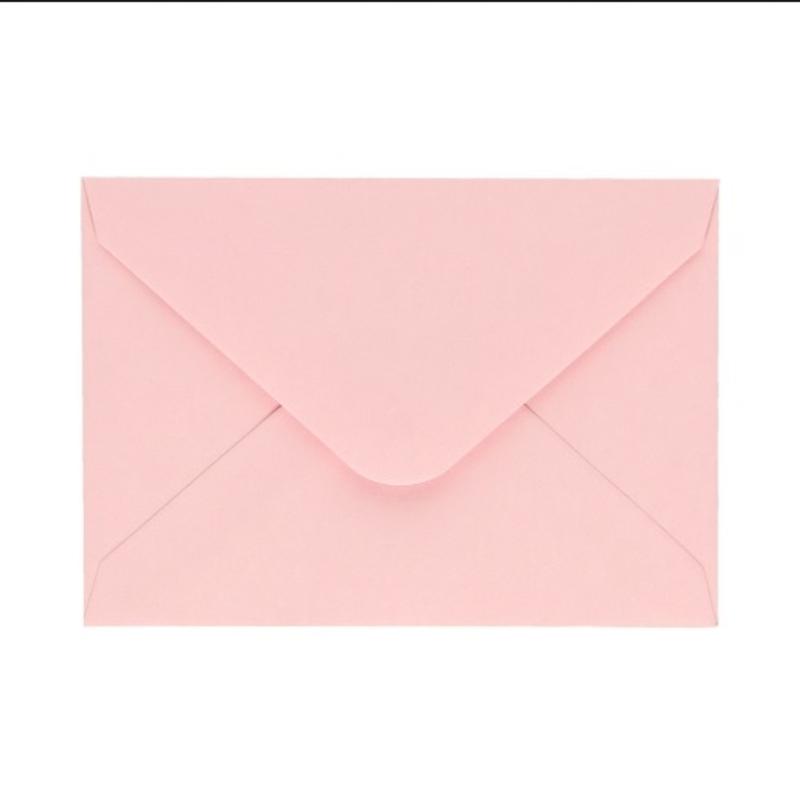 Koperta 70mm x 100mm  Gładki różowy, satynowany a 10szt.  280426