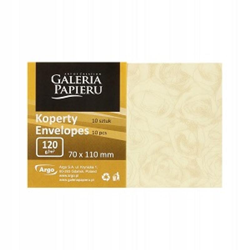 Koperta 70mm x 110mm  Róże kremowy a 10szt. 120 g