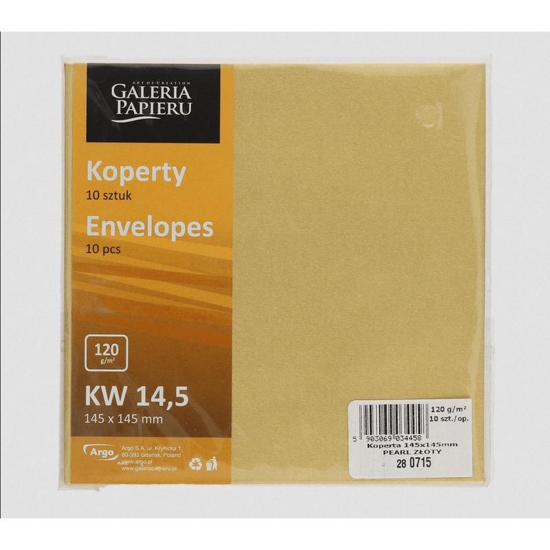 Koperta  14,5x14,5  Pearl złoty 280715  a 10szt.
