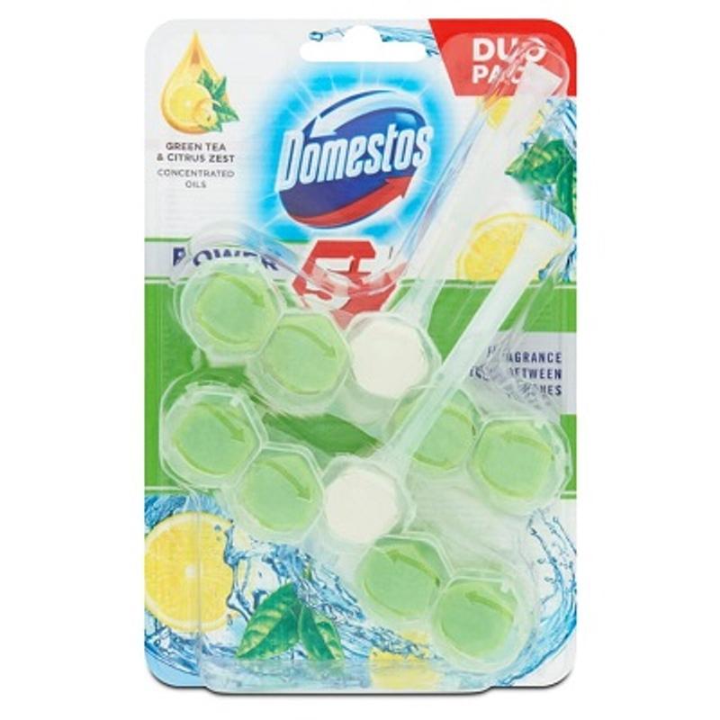 Kostka WC DOMESTOS kosteczki  5 power PINE - GreenTea  (2szt.)
