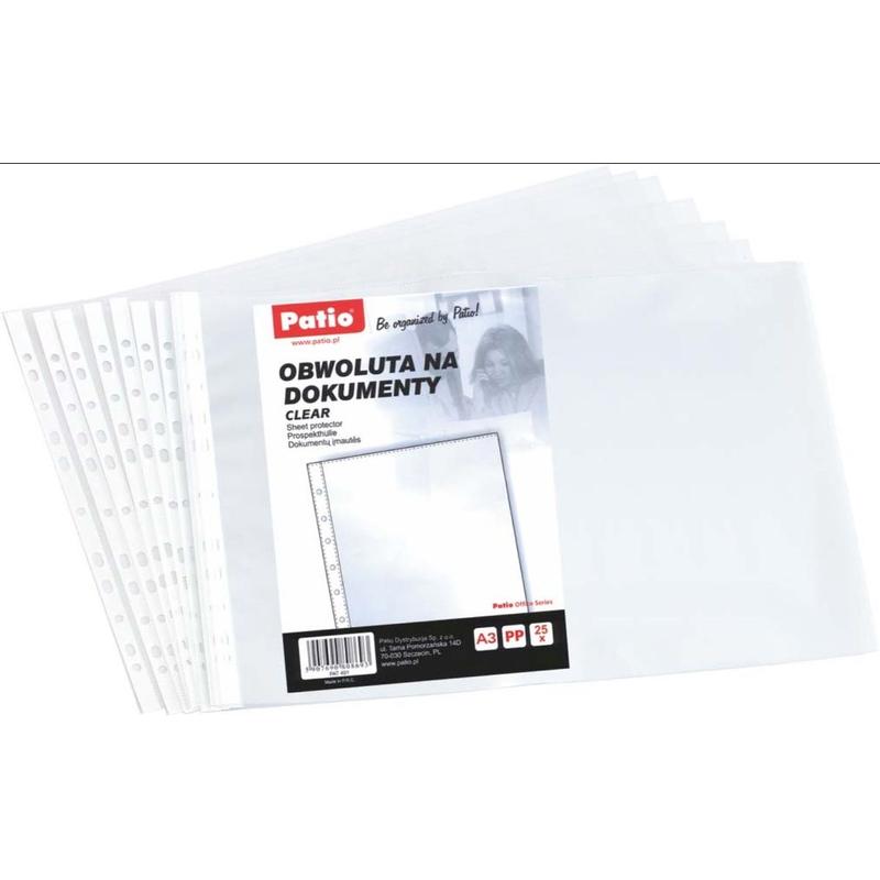 Koszulka A3 krystaliczna PATIO 50 mic. w folii  a 25szt - poziom