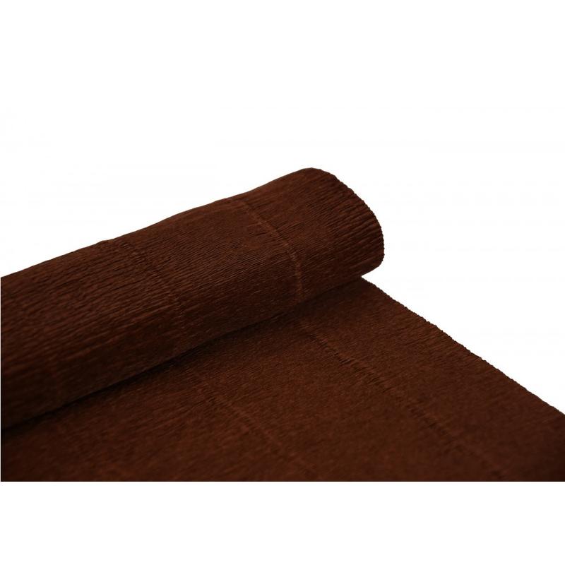 Krepina, bibuła włoska 180 g - Brown, 50 cm x 250 cm nr 567
