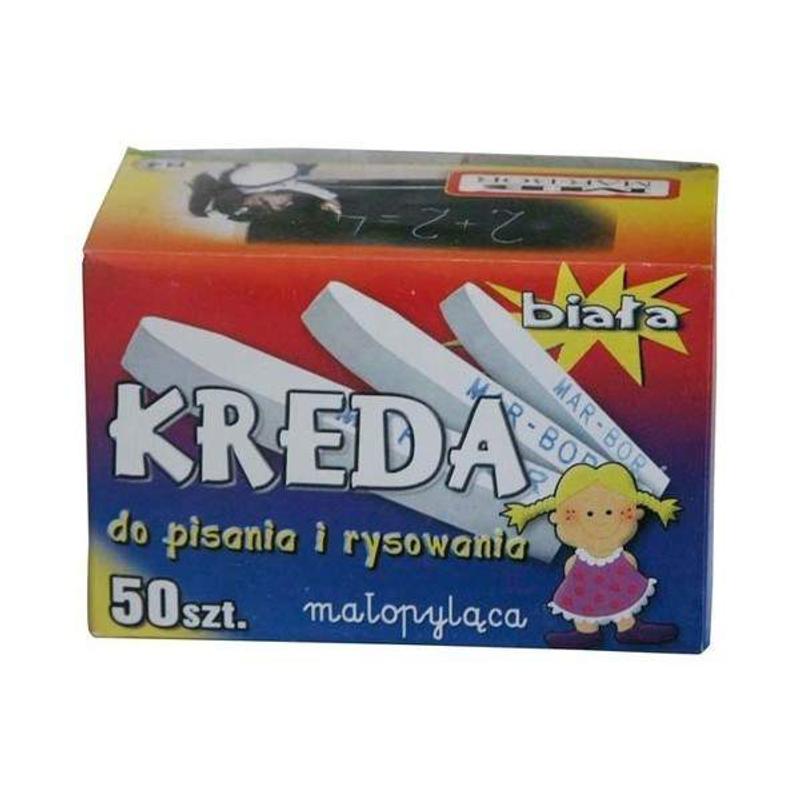 Kreda biała szkolna duża 50szt. B4
