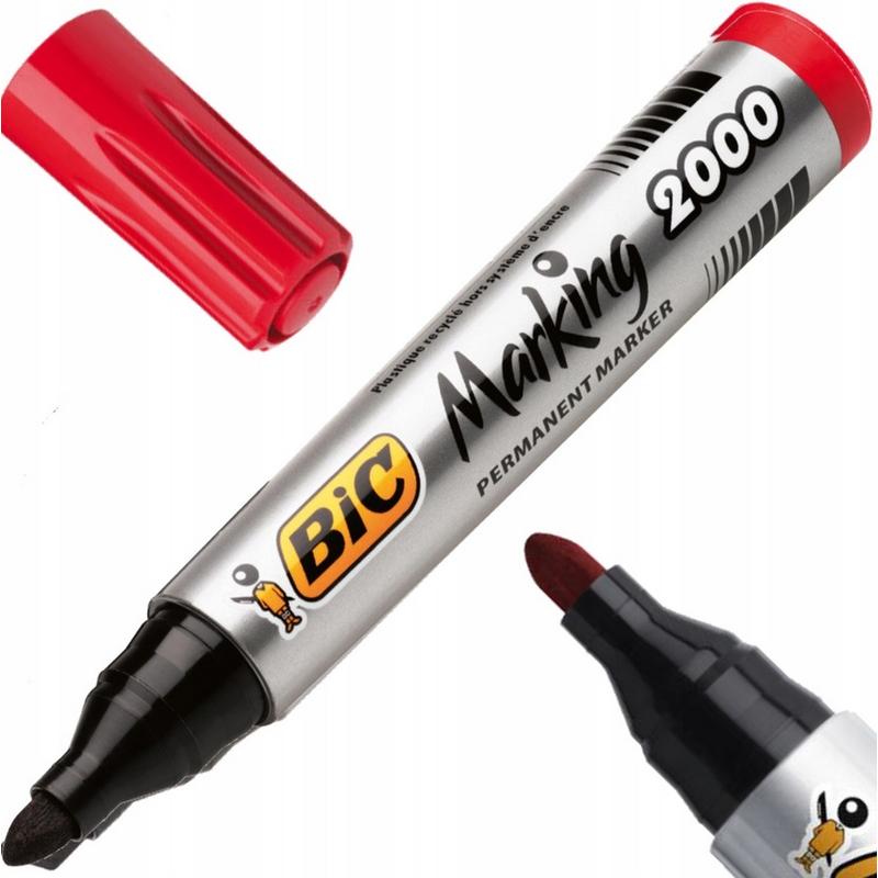 Marker BIC  permanentny okrągła koncówka czerwony