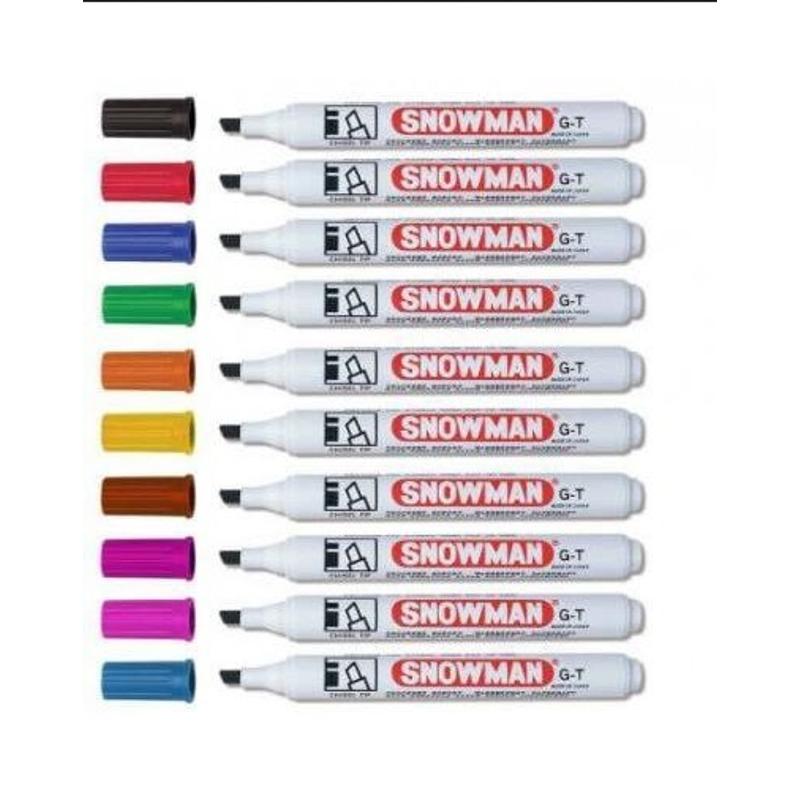 Marker SNOWMAN permanentny ścięty czerwony