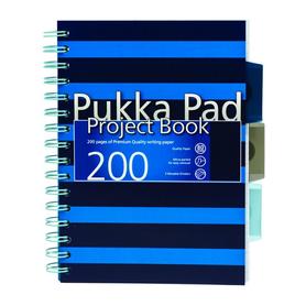 Notes A5 na spirali 200k PUKKA PAD DOTS  Project Book Niebiesko/Granatowy pasek