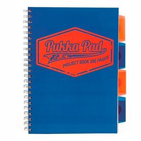 Notes B5 na spirali 200 stron PUKKA PAD Project Book - 7299-NEO(SQ)(4) - niebieski