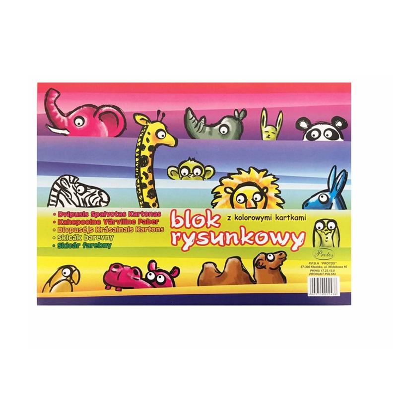Blok A4 Rysunkowy kolorowy PROTOS