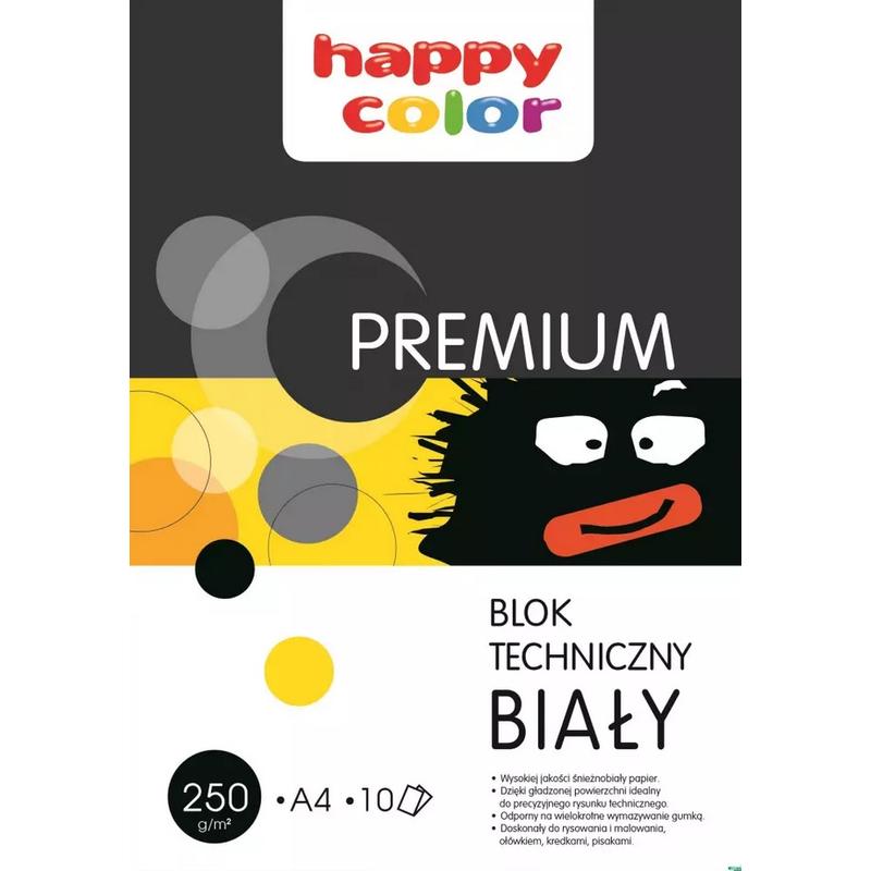 Blok A4 Techniczny biały HAPPY COLOR