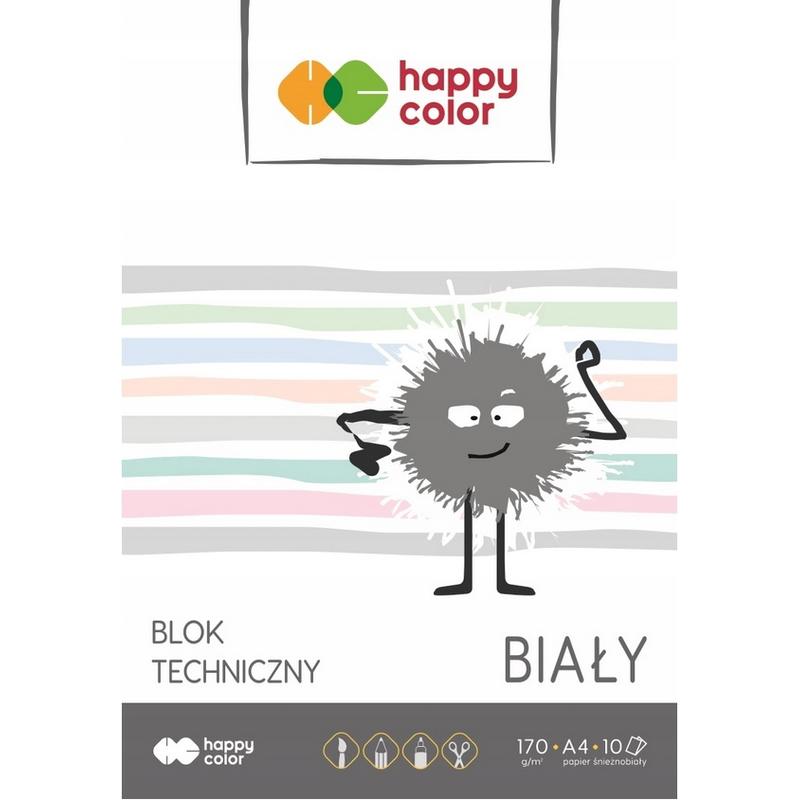 Blok A4 Techniczny biały HAPPY COLOR 170g