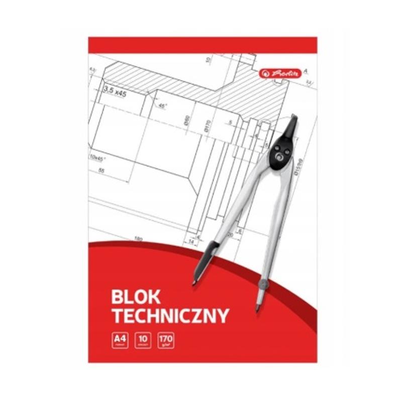 Blok A4 Techniczny biały Herlitz 170g