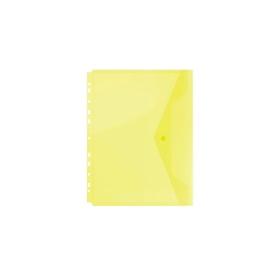 Teczka z napem A4 kopertowa z europrforacją TITANUM - żółta